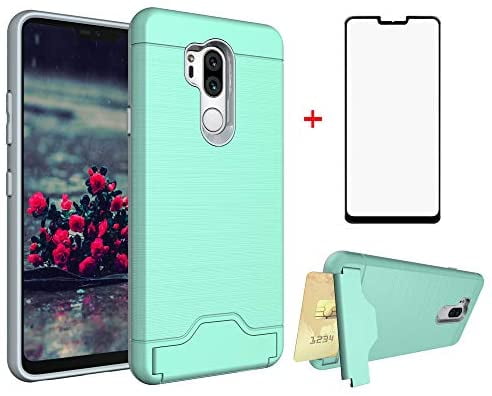 Phone Case for LG G7 One ThinQ with Tempered Glass Screen Protector Cover and Card Holder Slot Wallet Kickstand Slim Cell Accessories LGG7 G 7 Fit LG7 Thin Q G7thinq G7one 7G 1 LG7one LGG7ThinQ Black Phone Case for LG G7 One ThinQ with Tempered Glass Screen Protector Cover and Card Holder Slot Wallet Kickstand Slim Cell Accessories LGG7 G 7 Fit LG7 Thin Q G7thinq G7one 7G 1 LG7one LGG7ThinQ Black