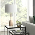 thumbnail image 5 of Evelyn&Zoe Killian 25.5" Modern Metal and Wood Table Lamp with White Drum Fabric Shade, 5 of 7