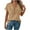 Khaki, variant on cocolona Womens Summer Linen Shirts Fashion Solid Color Short Sleeve Button V Neck Tops Casual Loose Fit Blouses