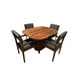 thumbnail image 1 of Comedor de madera de parota para 4 personas color gris oscuro, 1 of 8