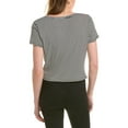 thumbnail image 2 of Socialite womens  Meet And Greet Twist T-Shirt, L, Black, 2 of 2