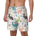 thumbnail image 2 of Uemuo Easter Rabbit Pattern Mens Swim Trunks Quick Dry Board Shorts with Mesh Lining, Stretch Beach Shorts Quick Dry No-Chafing Board Shorts-Small, 2 of 9