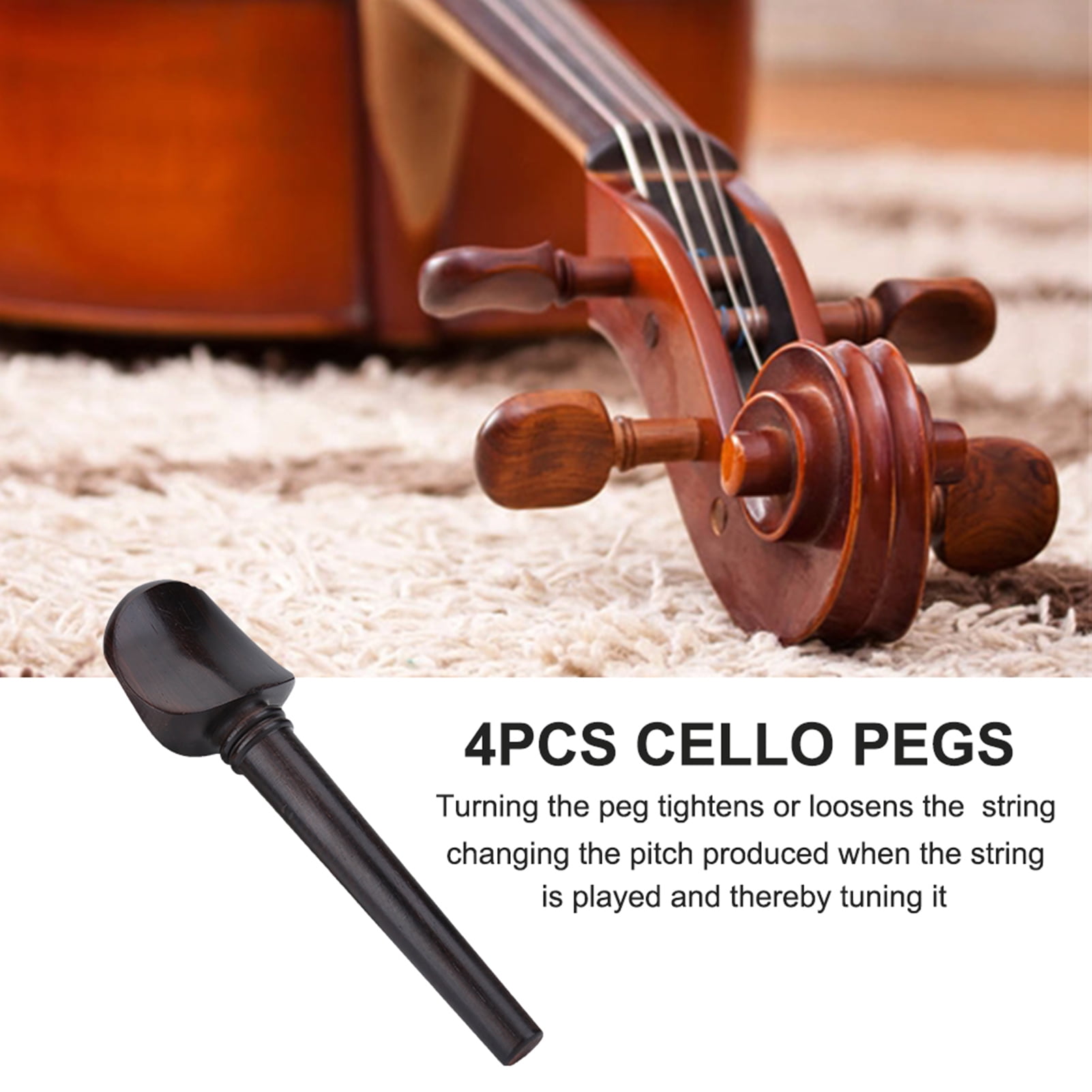 Cello Tuning Peg, Durable Easy To Install Long Service Life Tuning Peg, For Professional Cellist Cello