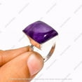 thumbnail image 4 of Amethyst Ring Purple Amethyst Ring 925 Sterling Silver Ring Gemstone Ring Statement Ring Silver Ring for Her, 4 of 4