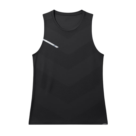LODIENY Mens Workout Tank Tops Quick Dry Athletic Gym Muscle Fit Vest Breathable Mesh Sleeveless Crew Neck Running Training Shirts Black XL