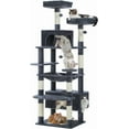 thumbnail image 1 of Large Cat Tree cm Cat Tower for Large Cats Cat Condo with SisalCove Scratching Posts and Pads Padded Perch Dual Condo and Basket for Indoor CatsGrey Small, 1 of 6