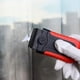 thumbnail image 2 of Raspador de cuchillas con tapa de seguridad, raspador de vidrio para estufas con 10 hojas de acero al carbono para limpiar vidrio, pintura y etiquetas viejas, removedor de calcomanías, raspador de, 2 of 3