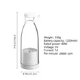 thumbnail image 5 of Mini Licuadora rápida portátil Tamytoys 350ml Con carga inalámbrica 4 cuchillas para batido Blanco, 5 of 5