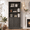 Charcoal Stained Ash, variant on Bestier 71" Tall Farmhouse Bookcase and 5 Shelf Bookshelf with Doors & Cabinet, Adjustable Shelf, Display Storage Organizer Bookshelves for Home Office, Living Room, Bedroom, Oak
