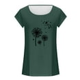 thumbnail image 4 of Hauts à Manches Cap pour Femmes Débardeur d'Été T-Shirt Décontracté Basique Chemises Blouses Amples, 4 of 4