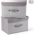 thumbnail image 1 of Contenedores de almacenamiento de tela con tapa Cajas de almacenamiento de armario plegables para Sh, 1 of 5