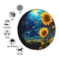thumbnail image 4 of Naloa Vintage Starry Sky Sunflower PVC Leather Spare Tire Wheel Cover for Car Truck SUV Camper Trailer Universal Fit many size14 inch, 4 of 6