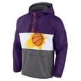 thumbnail image 2 of Men's Fanatics  Purple/Gray Phoenix Suns Anorak Flagrant Foul Color-Block Raglan Hoodie Half-Zip Jacket, 2 of 3