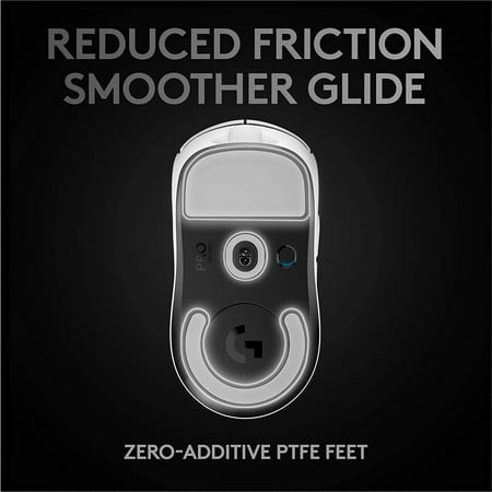 Logitech - PRO X SUPERLIGHT Lightweight Wireless Optical Gaming Mouse with HERO 25K Sensor - White