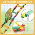thumbnail image 4 of Parrot Bird Educational Toy Bird Cage Colorful Climbing Standing Rings for Macaws and Similar Sized Pet Birds, 4 of 5