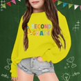 thumbnail image 2 of Chenglor Back To School Girls Hoodies Size 10-12 Toddler Girls Sweatshirt School Sweatshirt Girls Clothes Size 6 Children's Fashion Clothes (7-8 Years Yellow), 2 of 4
