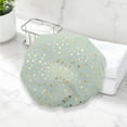 thumbnail image 6 of Unique Bargains 1 Pc Reusable Dots Shower Cap for Shower Light Green PEVA, 6 of 7
