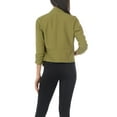 thumbnail image 3 of Auliné Collection Womens Casual Lightweight 3/4 Sleeve Fitted Open Blazer, 3 of 3