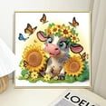 thumbnail image 5 of Sunflower Butterfly Calf Diamond Art Painting Kit, 5 of 6