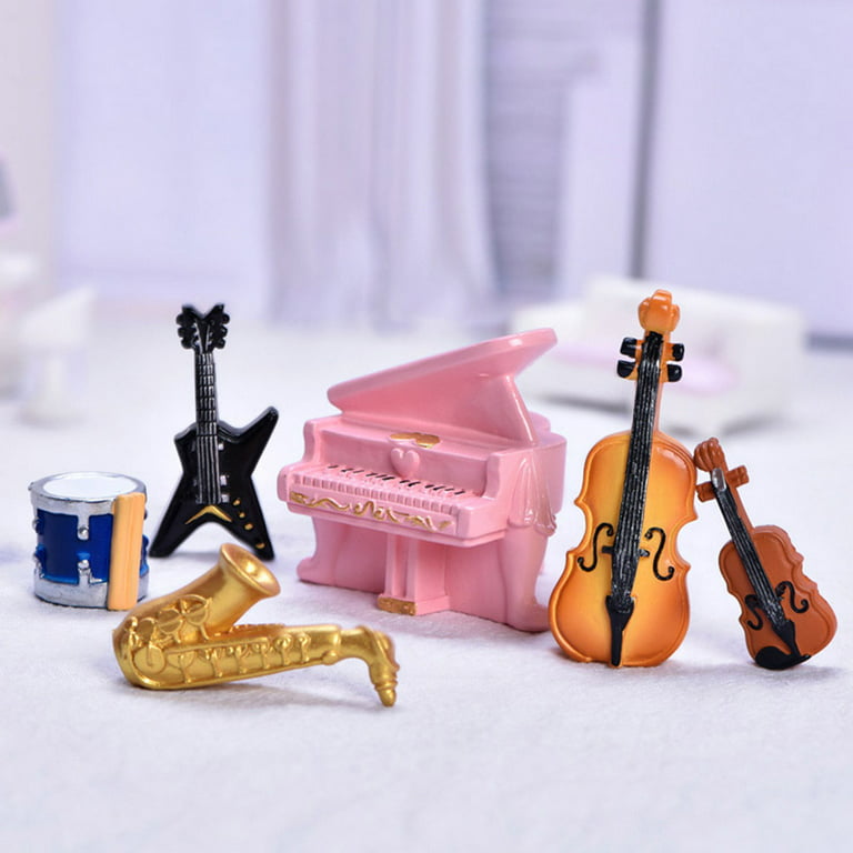 MONNEL P523 Assorted Little Music Guitar Wine Charms Glass Markers Tags for  Party Decorations with Velvet Bag- Set of 4