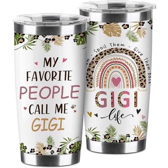 Gigi Gifts for Grandma 20 oz Tumbler, Gigi Gifts, Mothers Day Gifts for Grandma, Grandma Mothers Day Gift, 18/8 Stainless Steel, Grandma Gifts, Nana Gifts, Mimi Gifts, Grandma Coffee Mug Cup