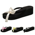 thumbnail image 5 of WILLBEST Slippers Fashion Summer Women Slippers Thick Soles Wedge Heels Flip Flops Ribbon Pearl Bow Solid Beach Casual Style, 5 of 5