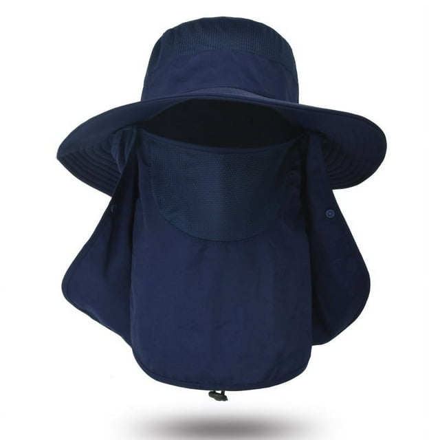 Sombrero de pescador Nikou de verano con protección solar transpirable de secado rápido azul marino