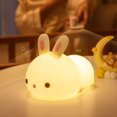 thumbnail image 1 of Luz nocturna para niños, lámpara de conejito, linda lámpara, 7 colores, luz nocturna para niños para habitación de niños, linda decoración de habitación Kawaii, niña adolescente, batería de guardería JAMW Sencillez, 1 of 5
