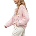 thumbnail image 4 of FSYBOA Girls Crew Neck Sweaters Size 8T, Casual Long Sleeve Button Knitted Kids Falll Cardigan Pink, 4 of 7