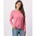 thumbnail image 2 of Real Essentials 4 Pack: Women's V-Neck Cotton Long-Sleeve T-Shirt (Available in Plus Size), 2 of 6