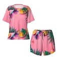 thumbnail image 4 of Lsque Summer Fruits And Sunglasses Women's Short-Sleeved Pajama Set - 2 Piece Soft and Lightweight Sleepwear Set-X-Large, 4 of 9
