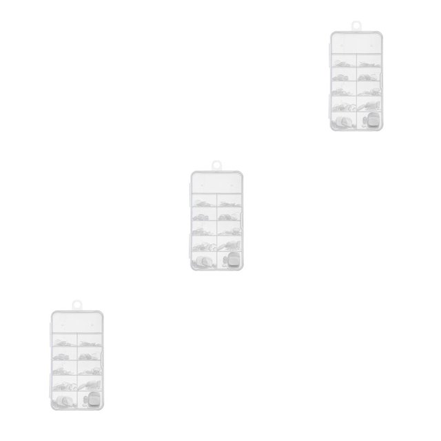 Wweixi Embouts d'Ongles Transparents Légers Finition Fine Design Unique Apparence Exquise Autocollant Distinctif Couleur Naturelle 3Set