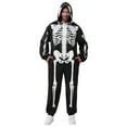 thumbnail image 6 of Joyfy Halloween Adult Men's Skeleton Costume, Plush Skeleton Pajamas Zipper Onesie Costume for Halloween Theme Party, 6 of 8