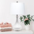 thumbnail image 4 of Lalia Home LHT-4005-WH Droplet Table Lamp with Fabric Shade, White, 4 of 6