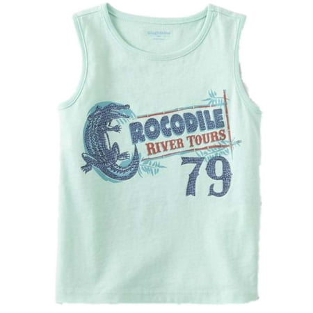 - Toughskins Infant Boys Aqua Crocodile Tank Top Sleeveless Shirt 18m