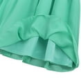 thumbnail image 6 of RUNQHUI Girls Pleated High Waist Chiffon Flower Girl Dress Wedding Birthday Party Dress White&Turquoise 12, 6 of 7