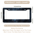 thumbnail image 3 of 1 Pcs Blue Plaid License Plate Frame, License Plate Cover for Car Decorative Parts, Aluminum License Plate Bracket Holder Rust-Proof Weather-Proof for US Standard Car, 3 of 9