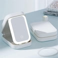 thumbnail image 4 of LED Three-Color Adjustable Makeup Mirror Adjustable Makeup Mirror with Lights Rechargeable Lighted Makeup Mirror,A, 4 of 7