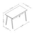 thumbnail image 6 of hirigin Home Office Desk Computer Desk Writing Table Workstation with Drawers, 6 of 6