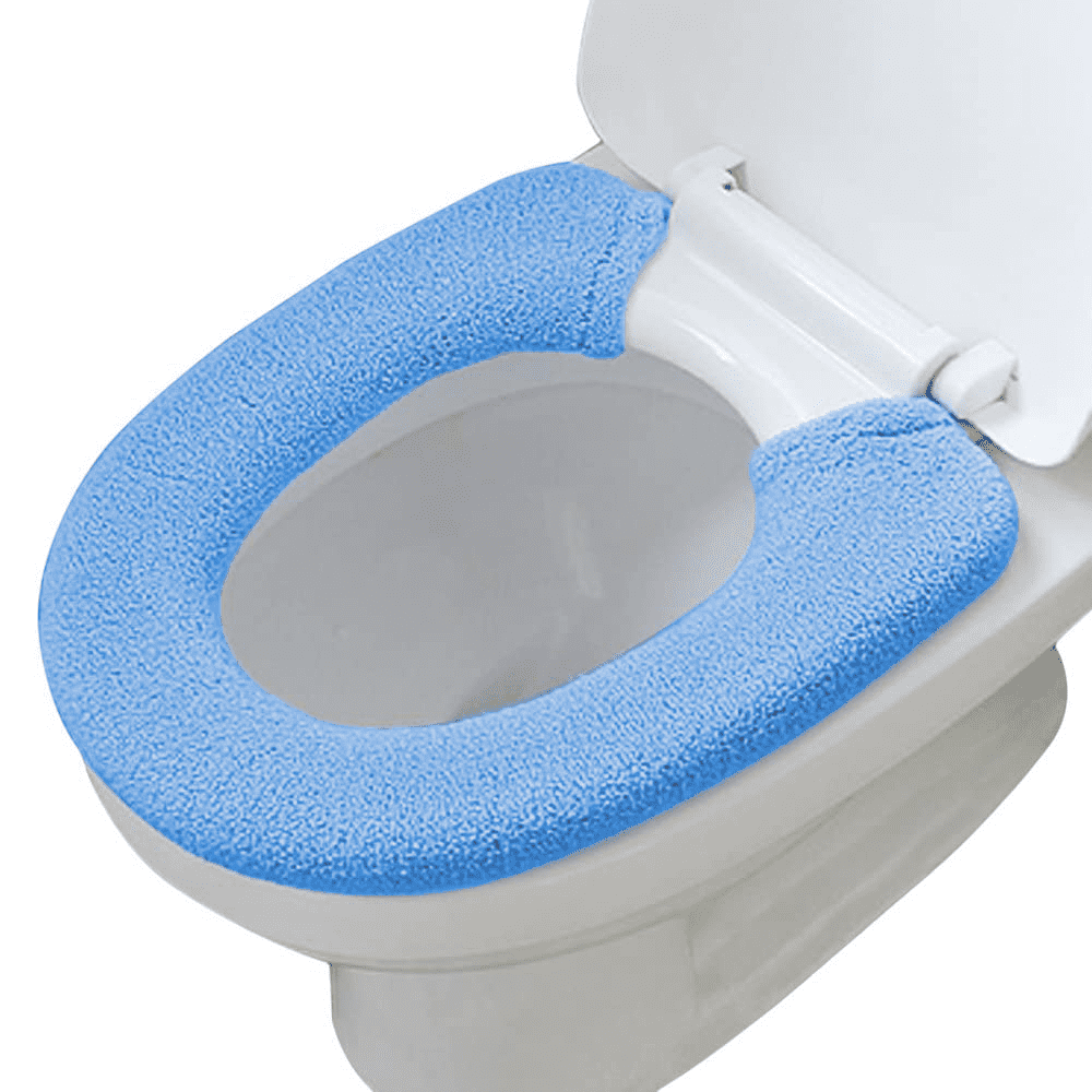 1pc Toilet Seat Cover Sky-blue Waterproof Cushion for Bathroom Hotel Home 