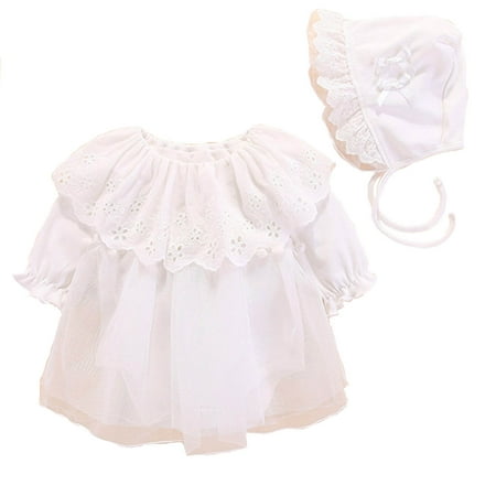 

Baby Girl Dress Spring Summer Tulle Solid Long Sleeve Birthday Party Romper Princess Dress Headbands Clothes Baby Girl Clothes