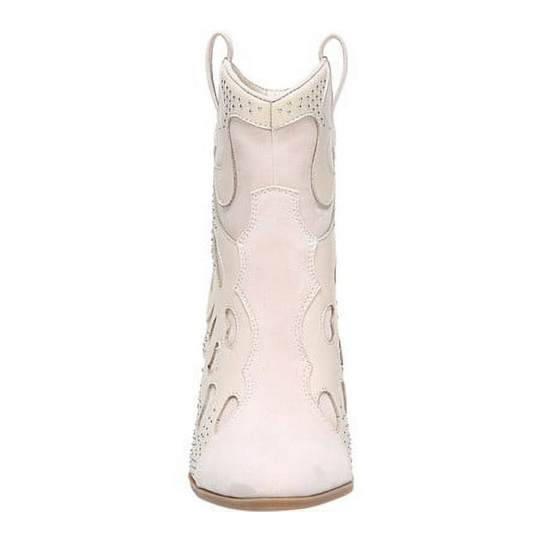 Carlos by Carlos Santana Sterling Cowboy Boots Winter White 6.5 US 36.5 EU Walmart