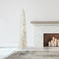 thumbnail image 2 of Home Heritage 7' 150 LED Pre-Lit Artificial Christmas Tinsel Tree, White, 2 of 12