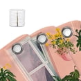 thumbnail image 4 of Cute Funny Black Cat Shower Curtain, Pink Yellow Orange Boho Colorful Shower Curtains for Bathroom, Green Tropical Plant Leaves Waterproof Fabric Bath Curtain,72X72in, 4 of 5