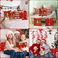 thumbnail image 5 of MMTX Red Cushion Covers Christmas Pillowcases, 4pcs 45 x 45cm Pillowcases, Christmas Tree Snowflakes Cushion Covers Xmas Throw Pillow Cases for Sofa Couch Bed, 5 of 7