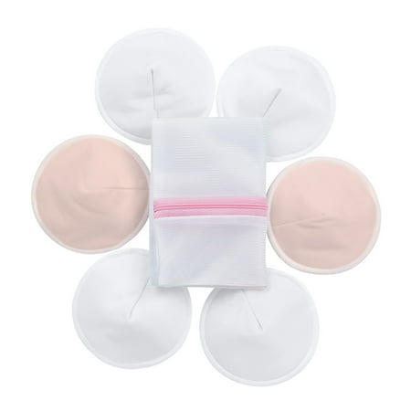 

TureClos 6 PCS Bamboo Breast Pads Skin Friendly High Water Absorption Great Elasticity Breastfeeding Nipple Cushion Good Sealing