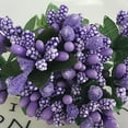 thumbnail image 6 of CTIRCHIU Round Mini Artificial Pip Berry Picks Purple Silk Flower 12Pcs 3.7In x 2.8In x 2.8In, 6 of 10