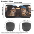 thumbnail image 7 of HUIACONG Funny Leopard Driving Car Sun Shade Windshield, Foldable Reflective UVs Easy Storage Car Front Window Shades for Passenger Car Most Sedans SUV Truck Universal Fit, 7 of 7