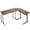 Brown, variant on MYZBBD Large L-Shape Corner Table Computer Workstation Bevel Edge Angle Design PC Laptop Table w/CPU Stand for Home Office