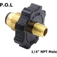 thumbnail image 4 of Hooshing Soft Nose POL Propane Gas Fitting LP 1/4" NPT Male & Adapter, Brass, 4 of 5